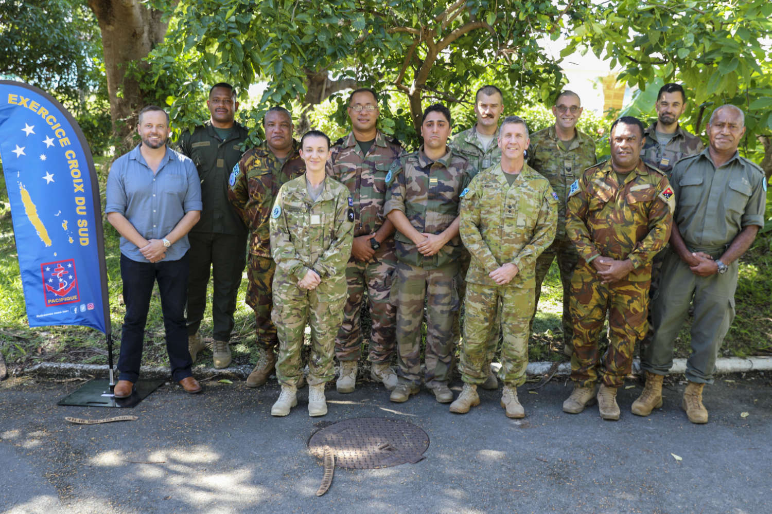 Members of the Pacific Response Group attending Exercise Croix du Sud 2025.