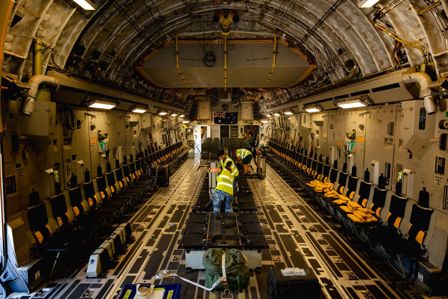 The Pacific Response Group used a C-17A Globemaster III for rapid deployment to Vanuatu.